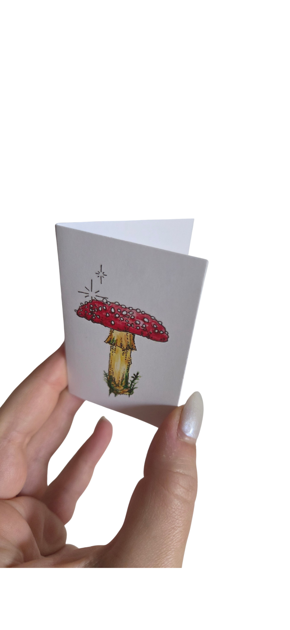 Handcrafted mini mushroom cards set of 5